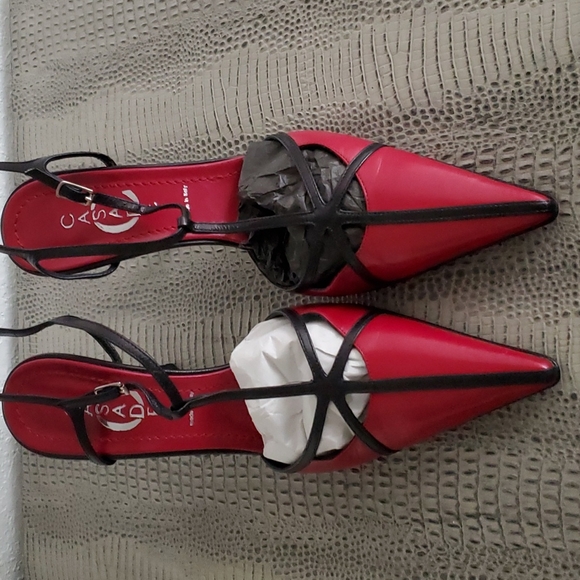 Casadei Red and Black Heels - Picture 2 of 5
